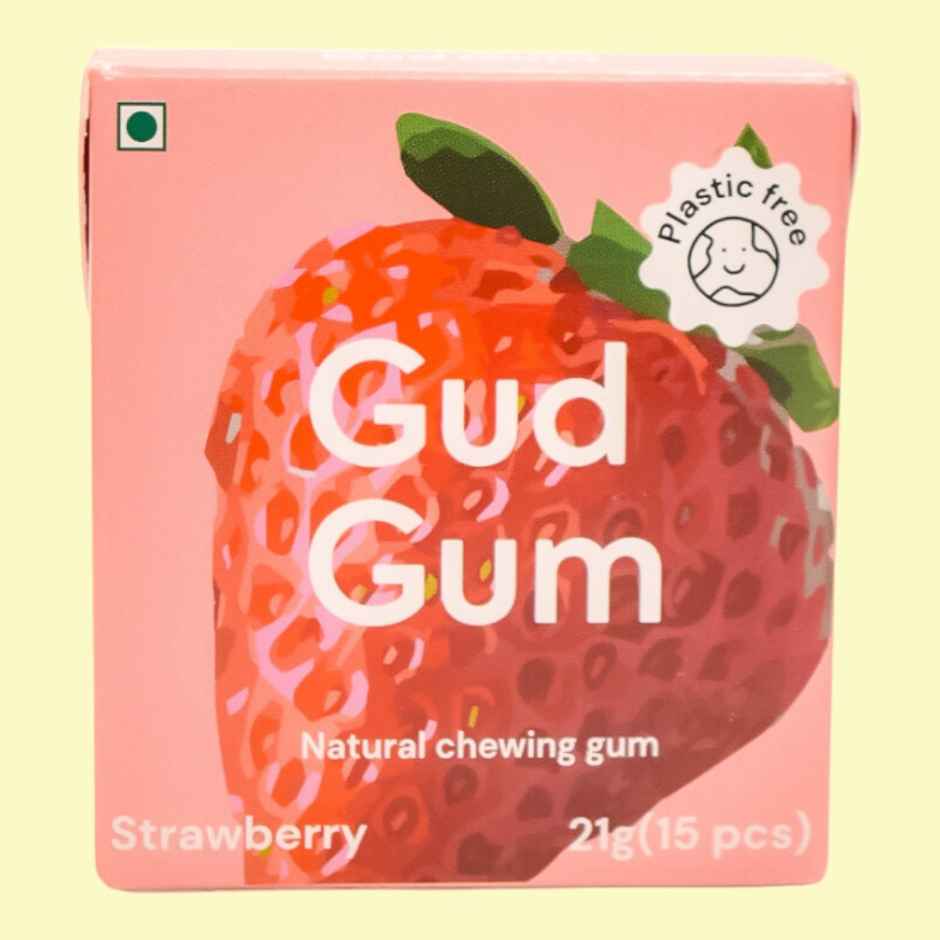 Gud Gum Strawberry Natural Chewing Gum