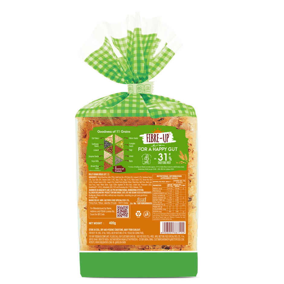 English Oven Zero Maida Multigrain Bread | High Fibre | 11 Grains