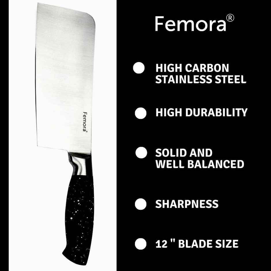Femora Carbon Steel High Grade Chopper Knife - Vegetable Meat Cutter