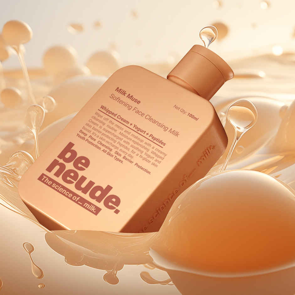 Be Neude Peptide Face Cleansing Milk With Whipped Cream & Yogurt For Deep Pore Cleansing