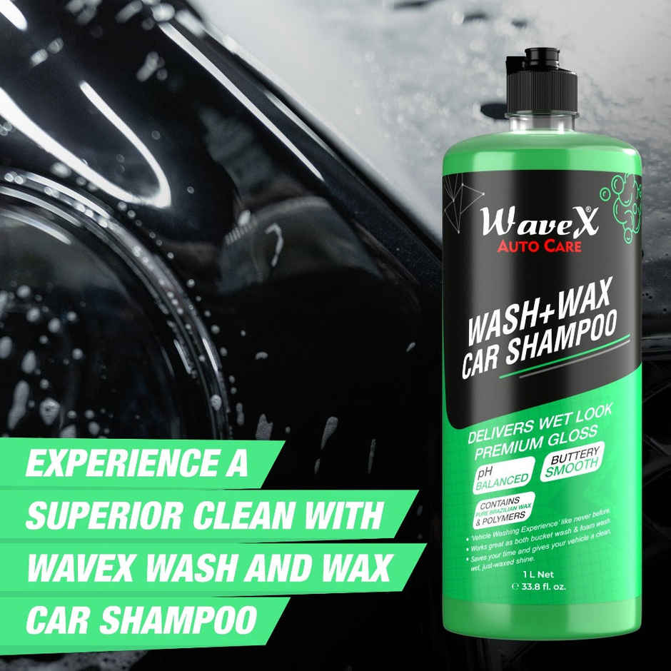 Wavex Wash and Wax Car Shampoo | Wet Look Shine with Buttery Smooth Feel