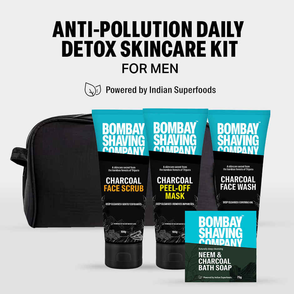 Bombay Shaving Company Activated Charcoal Facial Gift Kit For Men