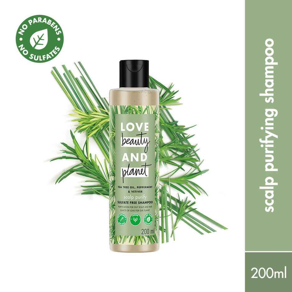 Love Beauty & Planet Tea Tree Peppermint & Vetiver Sulfate Free Purifying Shampoo