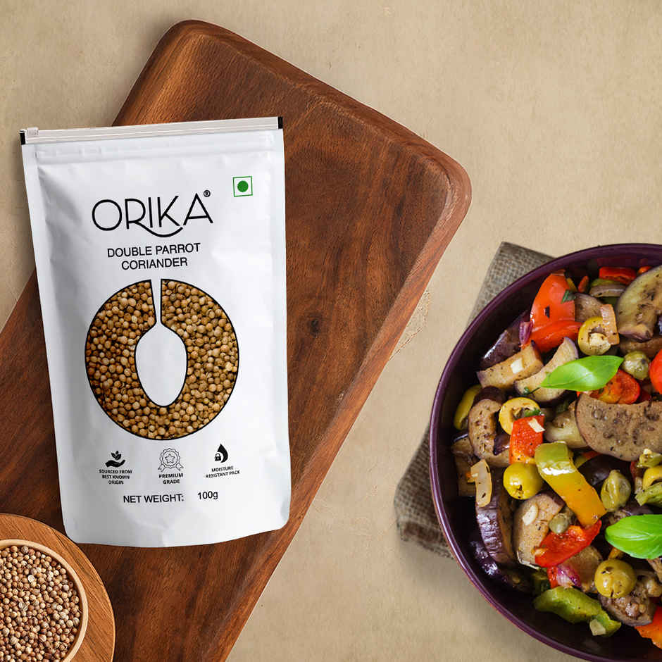 Orika Double Parrot Coriander Whole | Sabut Dhania