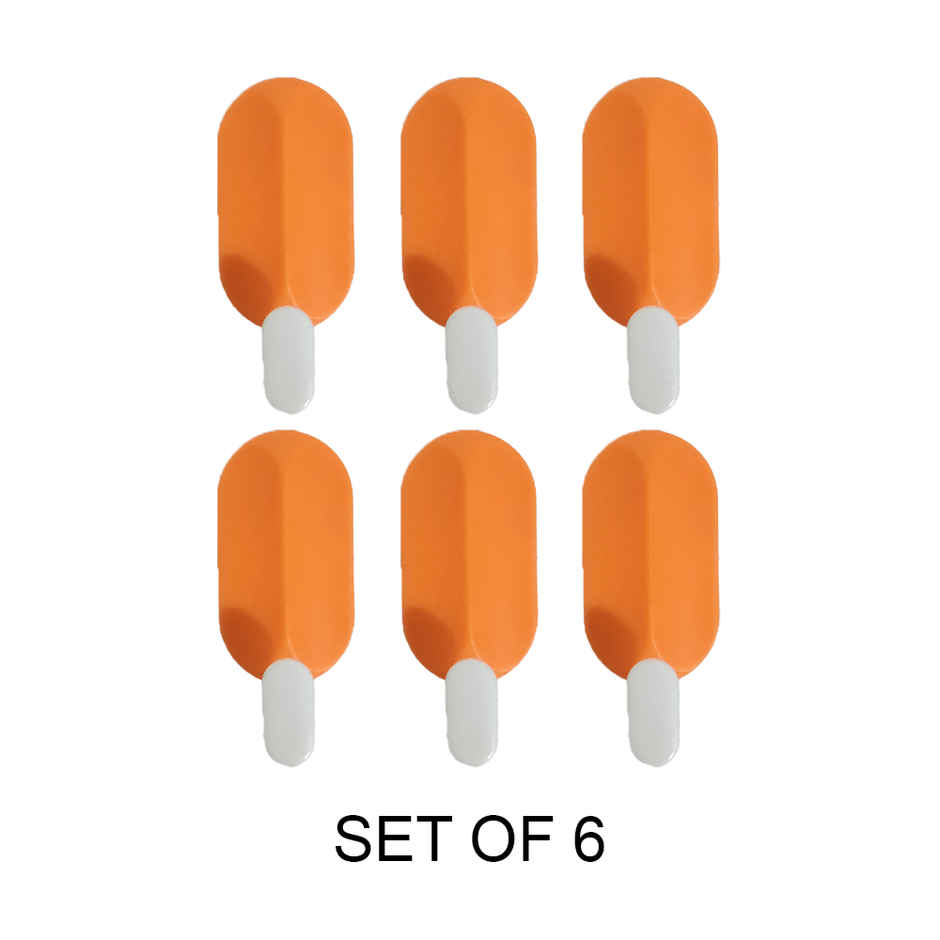 Chrome 2801 Self Adhesive Wall Hook 6 pc - Assorted