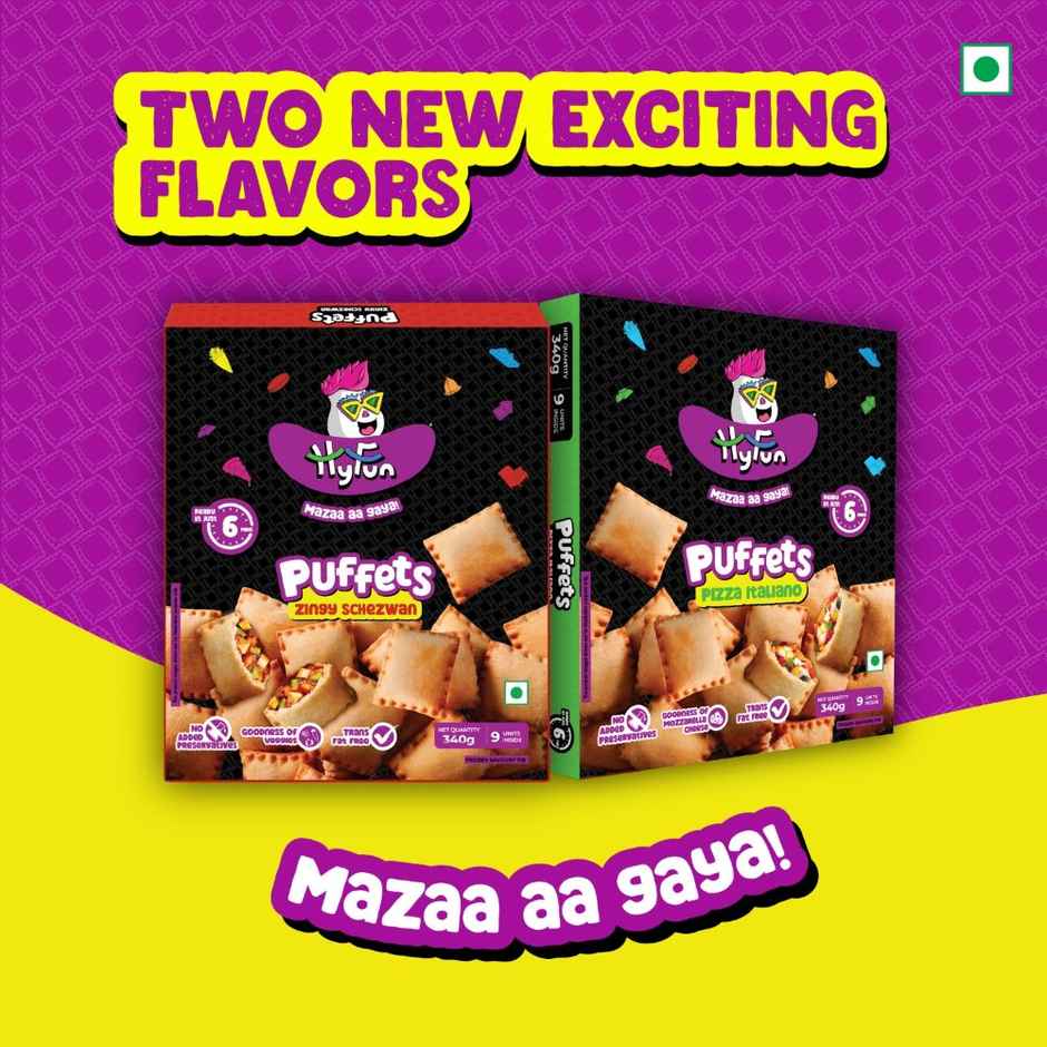 HyFun Puffets Zingy Schezwan, Spicy Puff | Frozen