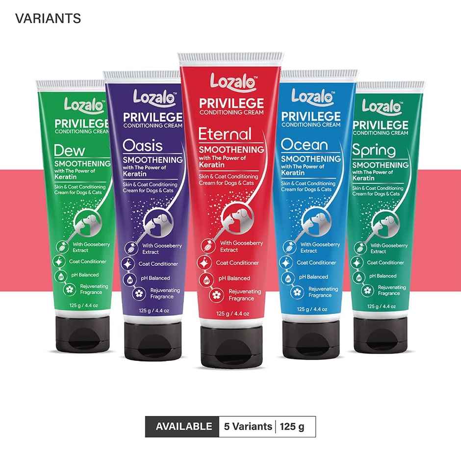Lozalo Privilege Pet Conditioning Cream | Eternal | Leave-In | With Keratin - Gooseberry For Pets