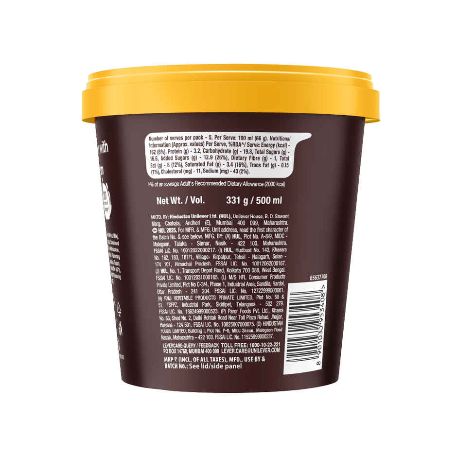 Kwality Wall's Hazelnut Chocolate Ice Cream Tub Combo