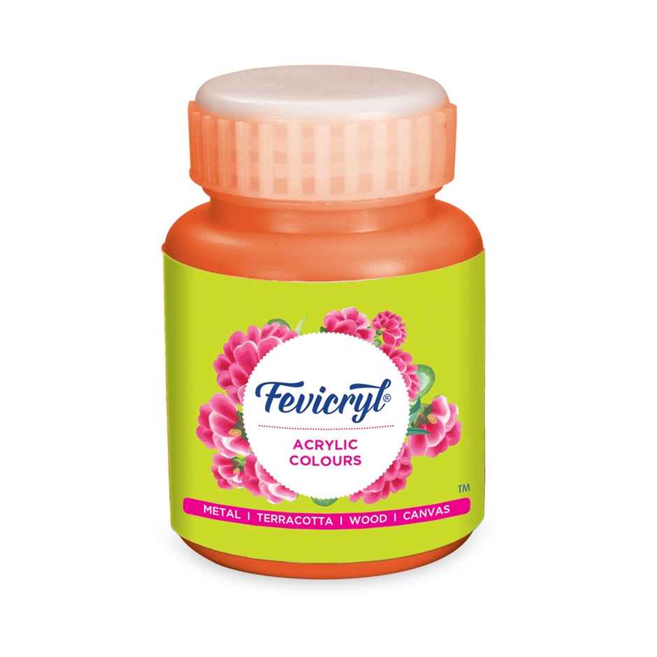 Fevicryl Acrylic Colour Orange | Art and Craft Multisurface Paint