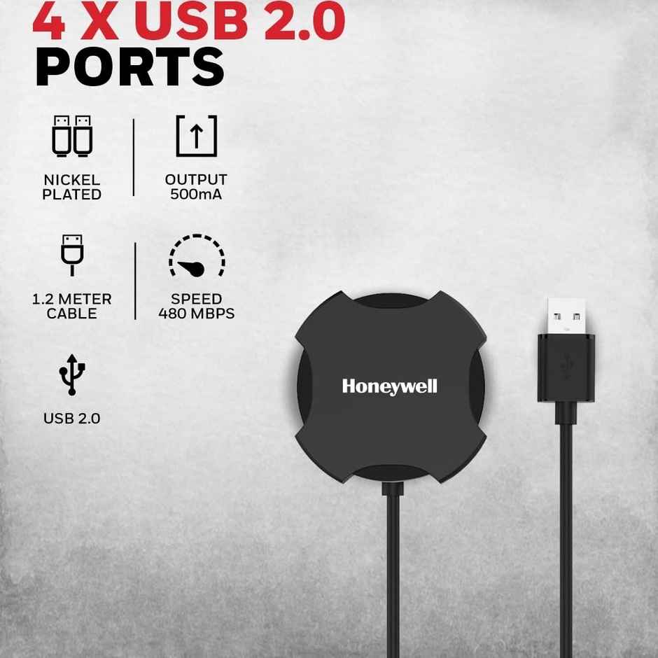 Honeywell 4 Port Usb Non-Powered Hub 2.0