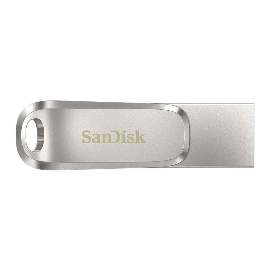 Sandisk Mobile Pen Drive Luxe 64 GB | Usb Type A & Usb C Connector | Up To 400Mb/S R - Silver
