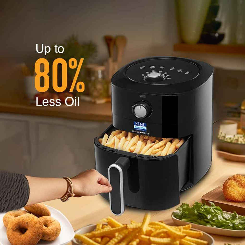 Kent Classic Air Fryer | 1300w Power & 4l Capacity Black