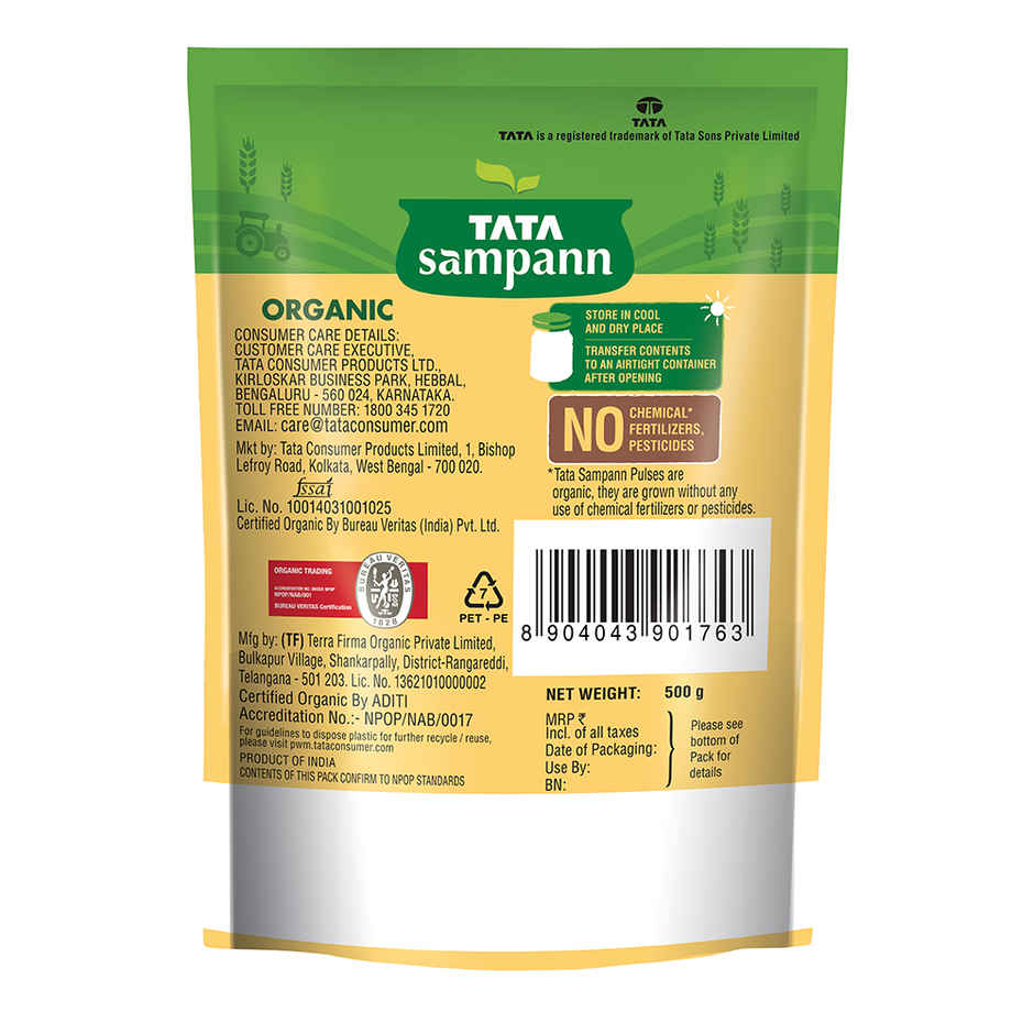 Tata Sampann Organic Unpolished Moong Dal