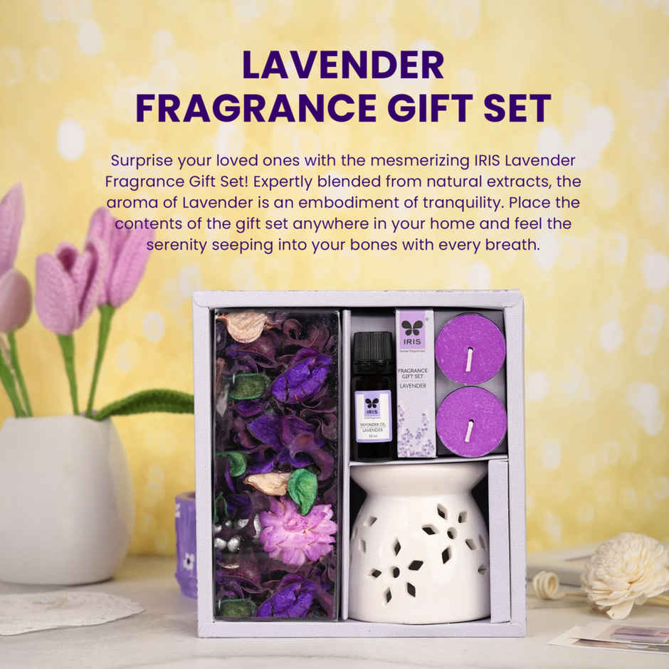 IRIS Lavender Vaporiser Fragrance Giftset With Potpourri And Oil