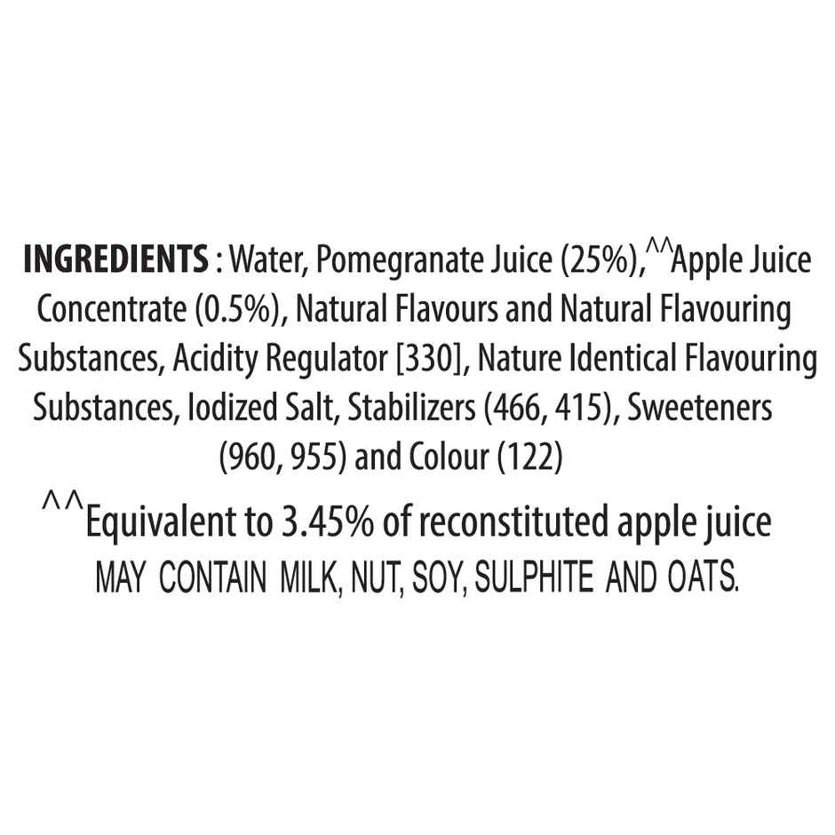 B Natural No Added Sugar Pomegranate Juice