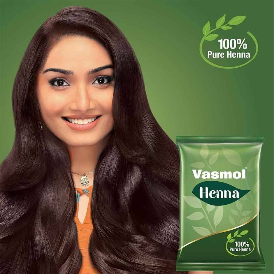Vasmol Henna 100% Pure Henna Powder Mehendi I For Hair Colour Suitable For Men & Women