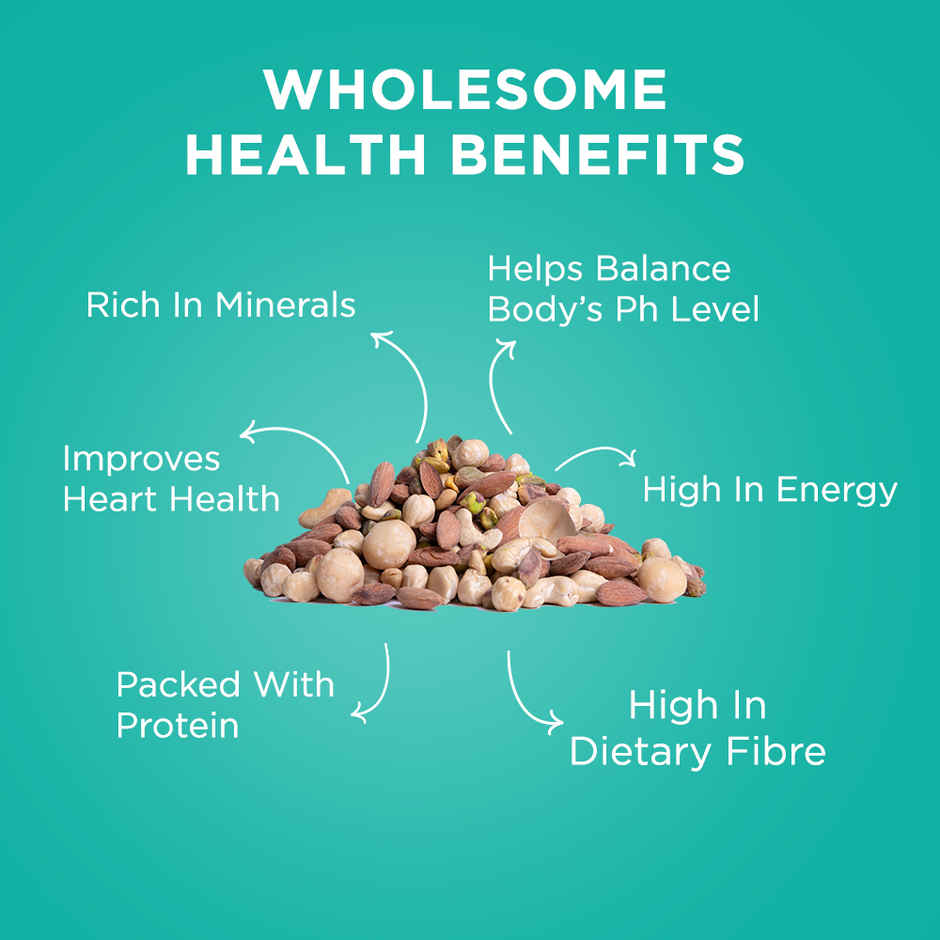 Nutty Gritties Daily Mix Nuts roasted in Himalayan Pink Salt - Macadamias, Hazelnuts, Pistachios, Almonds, Cashews