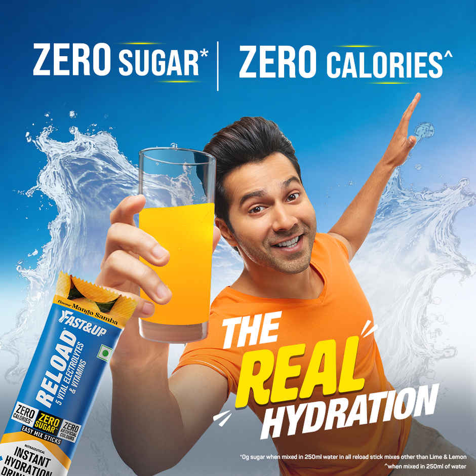 Fast&Up Reload Electrolytes Zero Sugar Stick Pack Mango Samba