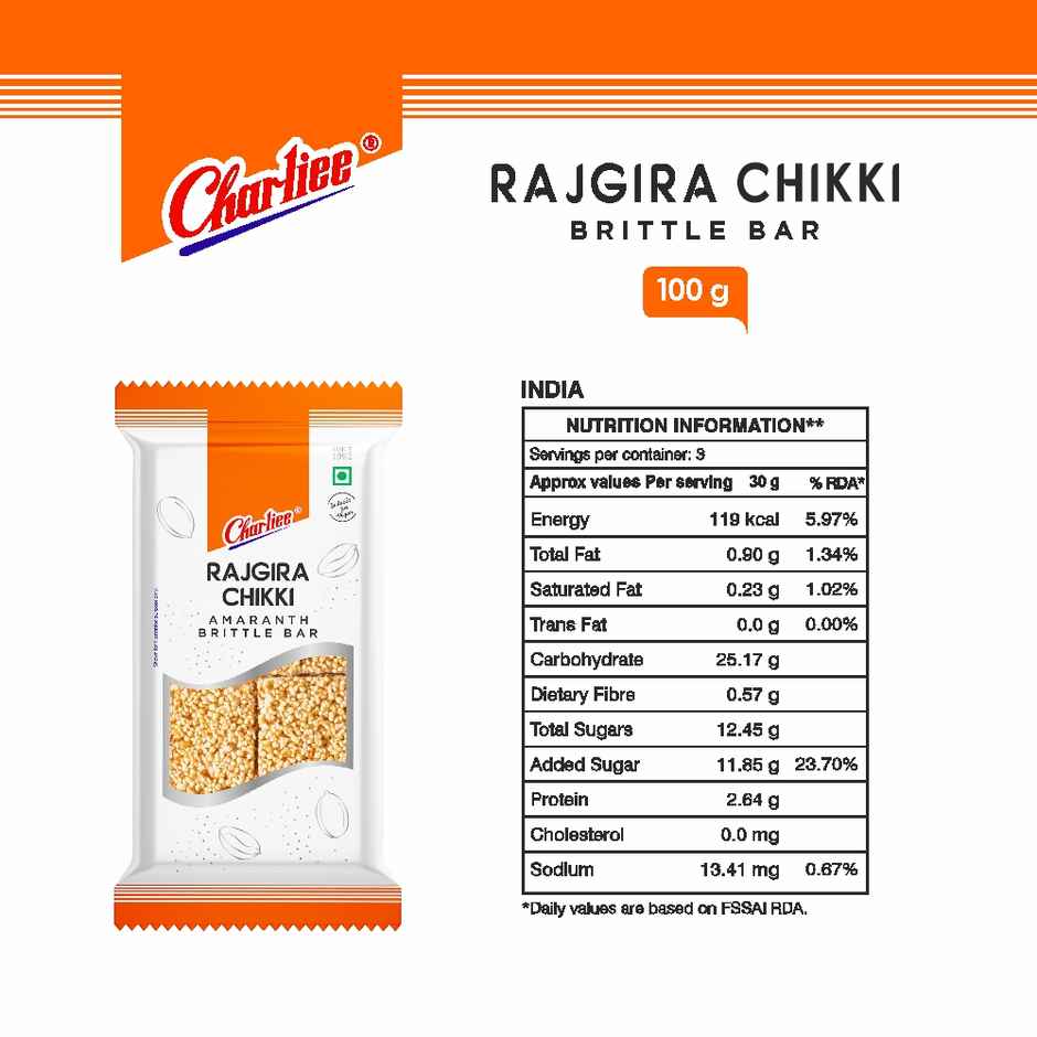 Charliee Rajgira Chikki | Sweet & Crunchy