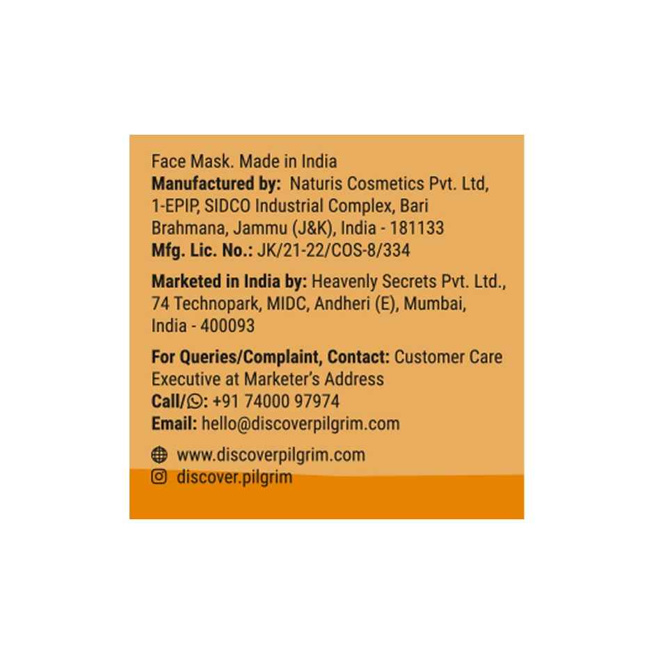 Pilgrim 24K Gold face mask for Glowing skin, Boosts Collagen and Restores Skin Radiance, For Men & Women