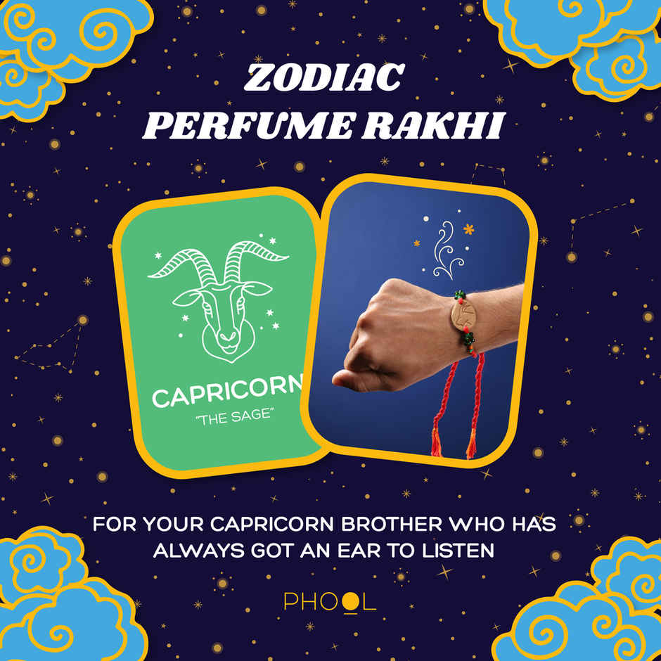 Zodiac Capricorn Rakhi for Brother (Phool)