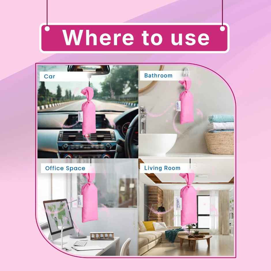 Turkish Rose Camphor Pouch by Air Karpure | Car, Bathroom & Room Freshener|From House of Cycle