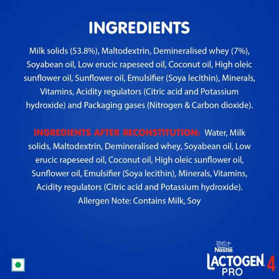 Nestle Lactogen Pro 4 Powder | Follow-Up Formula With Iron  After 18 Months Up To 24 Months