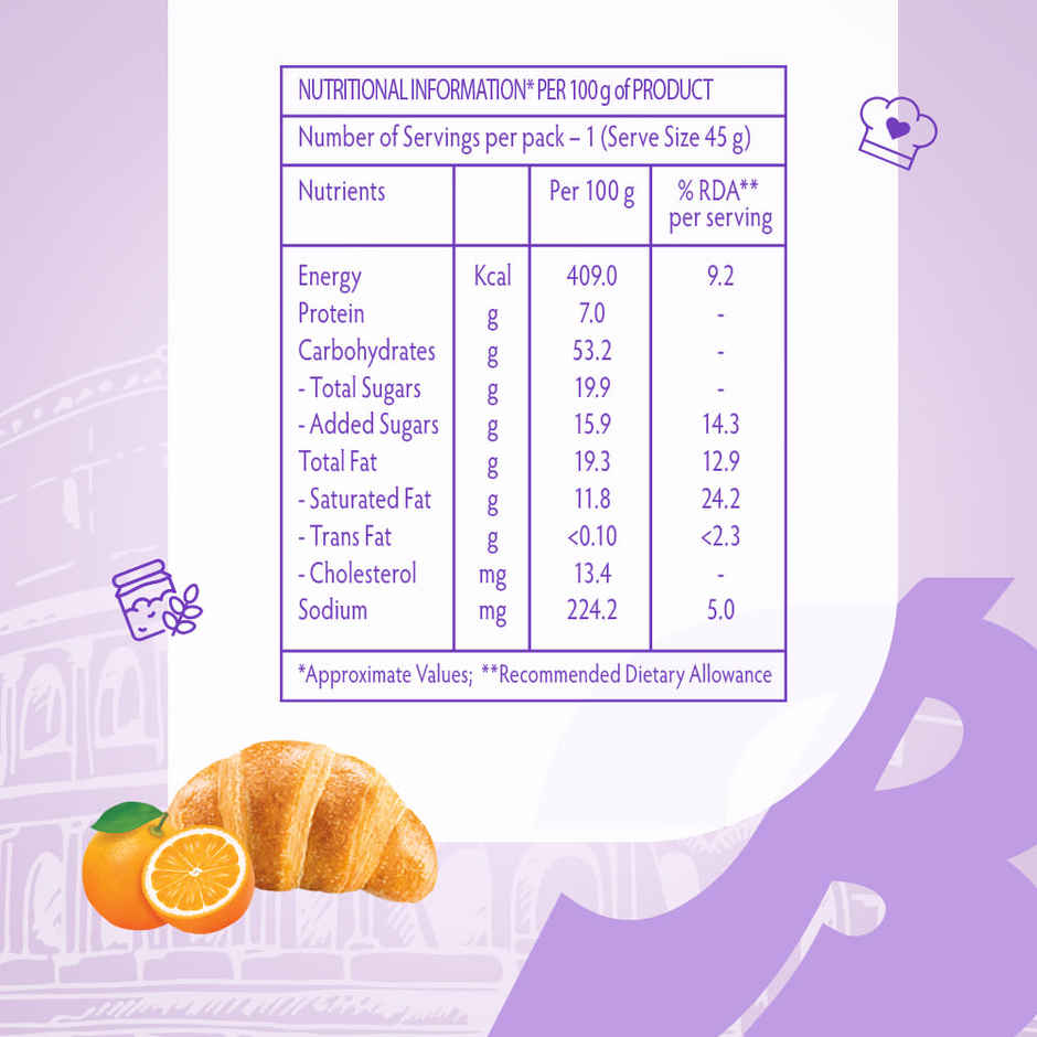 Bauli Moonfils Croissants Orange Egg | Soft & Filled