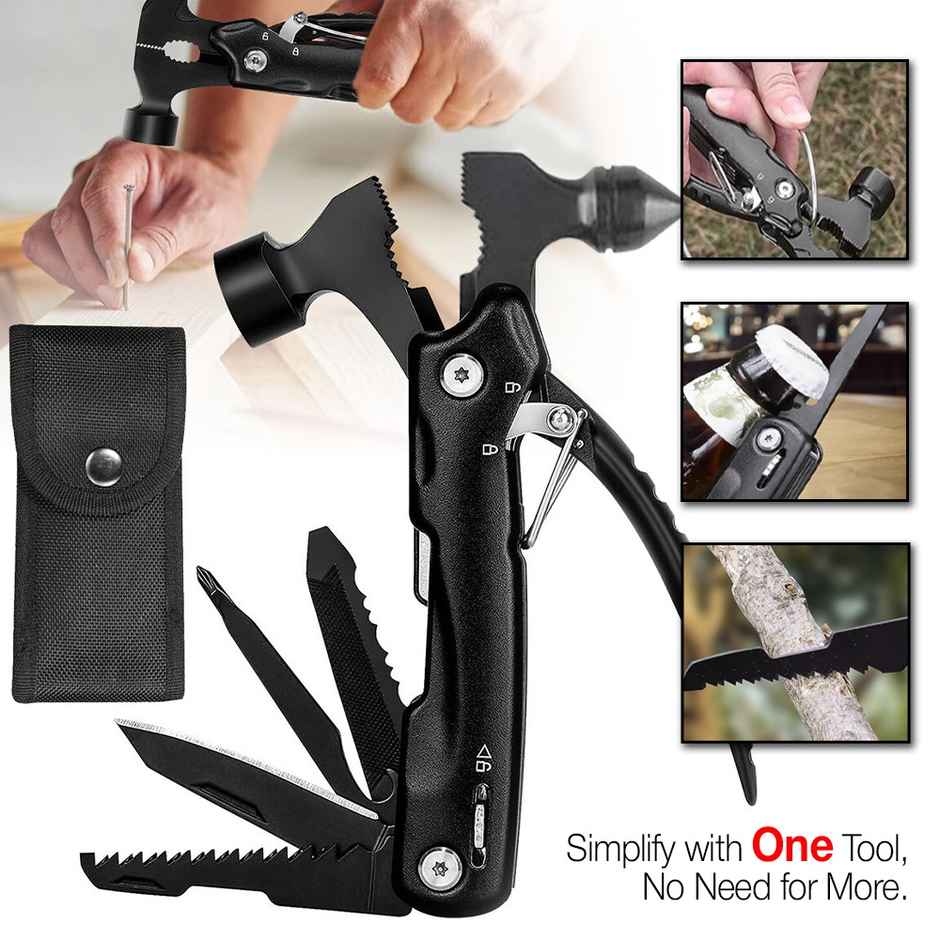 Link Prabal 12-in-1 Multi-Function Hammer with Glass Breaker & More