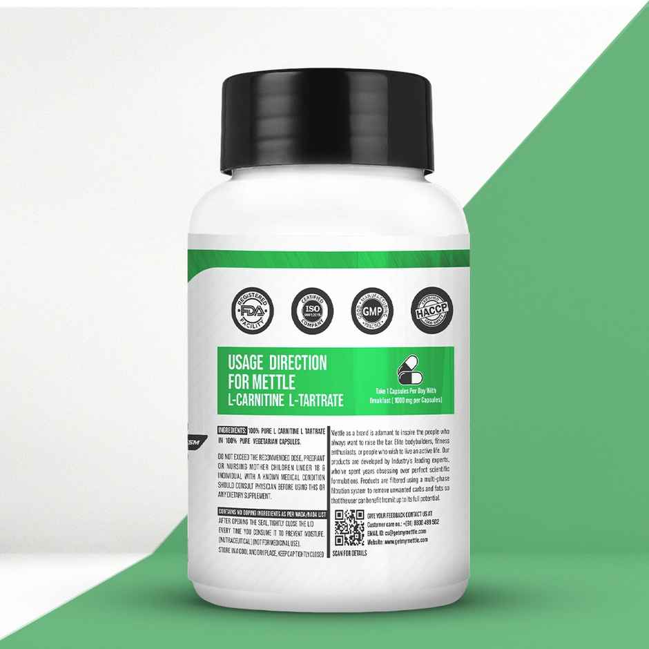 Getmymettle L-Carnitine With L-Tartrate