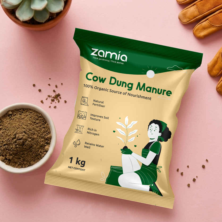 Zamia Cow Dung Manure | Natural Organic Compost for Pots & Garden | By Nurturing Green
