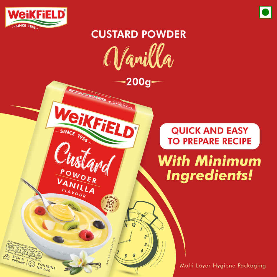 Weikfield Custard Powder Vanilla Flavour Carton(200gms) & Weikfield Custard Powder Butterscotch Flavoured Carton(75gms) Combo