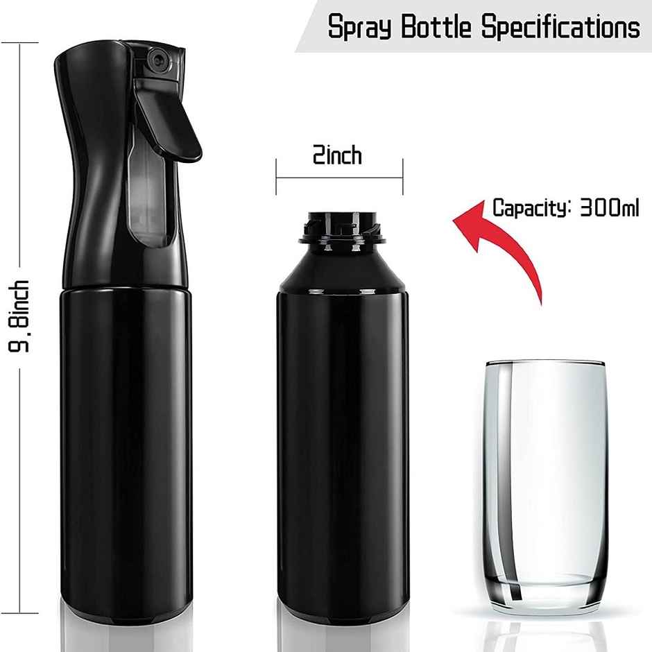 Bronson Professional Hair Spray Bottle Refillable Continuous Ultra Fine Water Mist