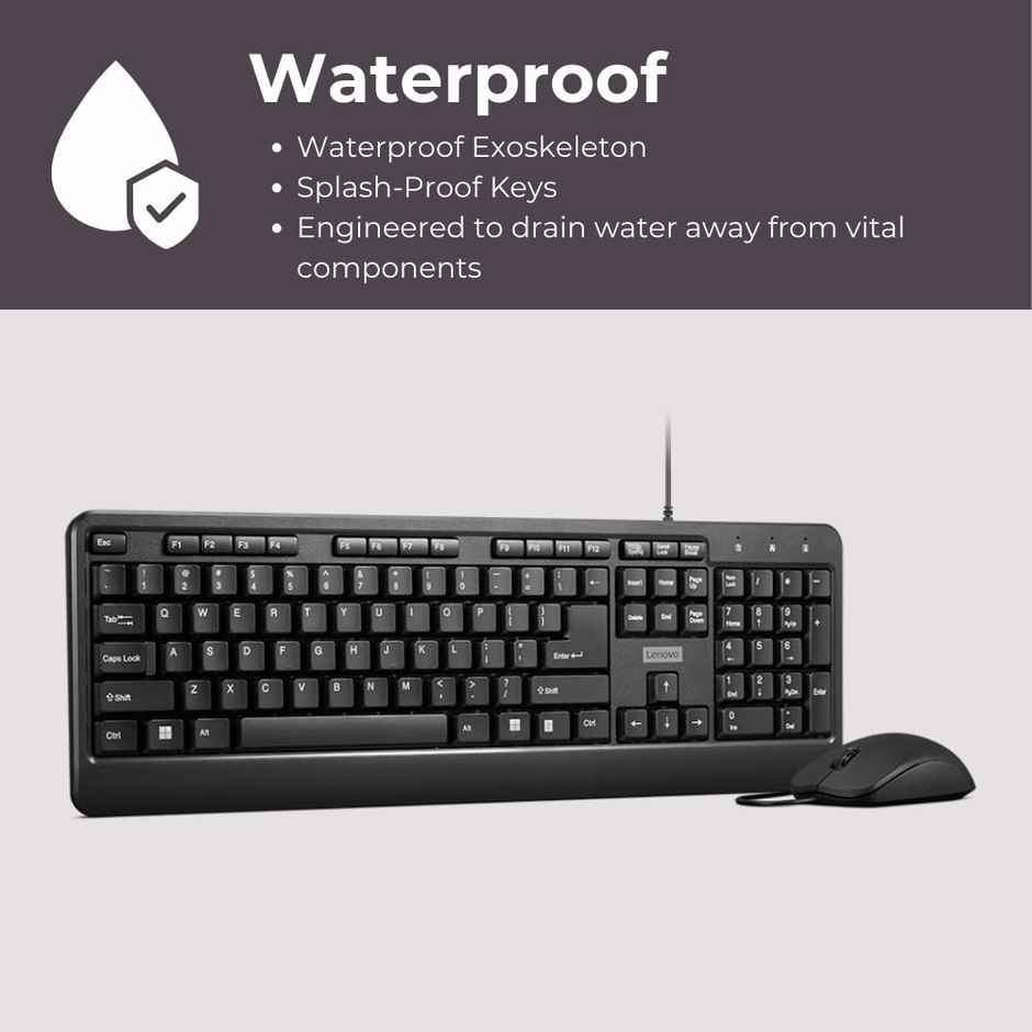 Lenovo 160 Wired Keyboard Mouse Combo