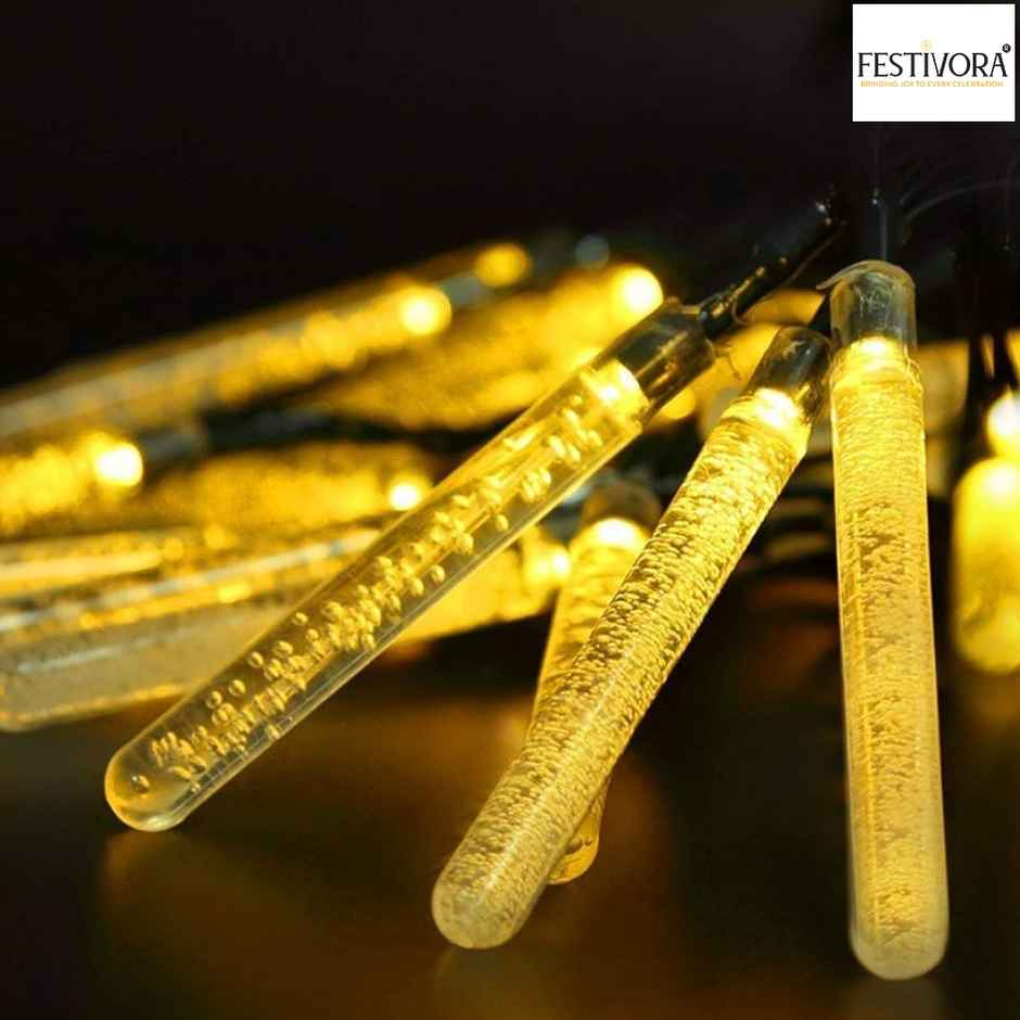 Festivora Small Stick Warm White LED String lights | 14 LEDs | Festival & Room Decoration