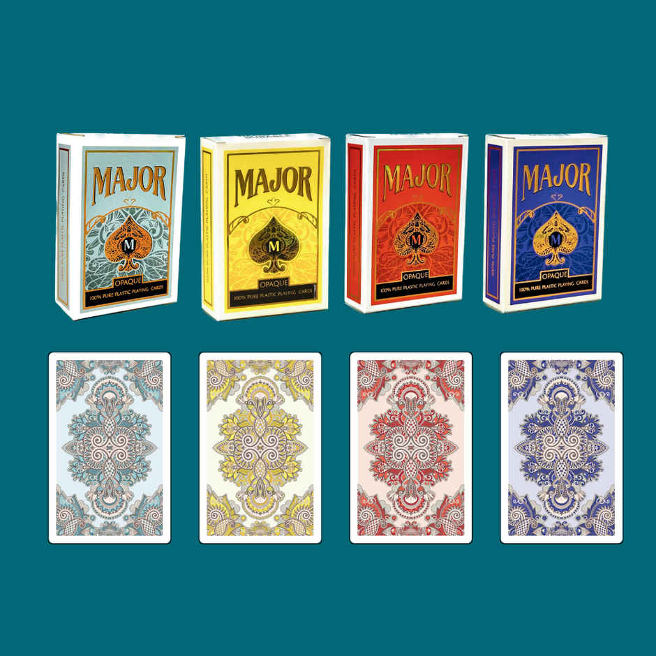 EMPEROR Major Rummy Plastic Playing Cards | 3 Decks | Assorted Design