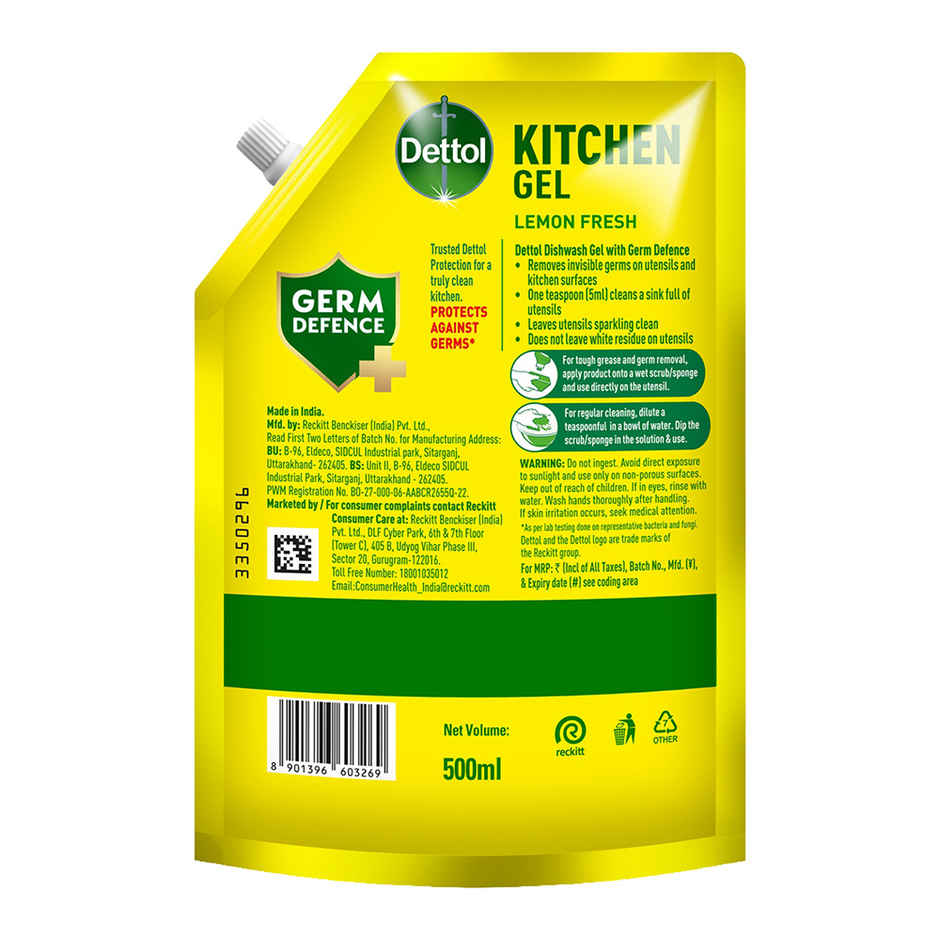 Dettol Lemon Fresh Dishwash Gel