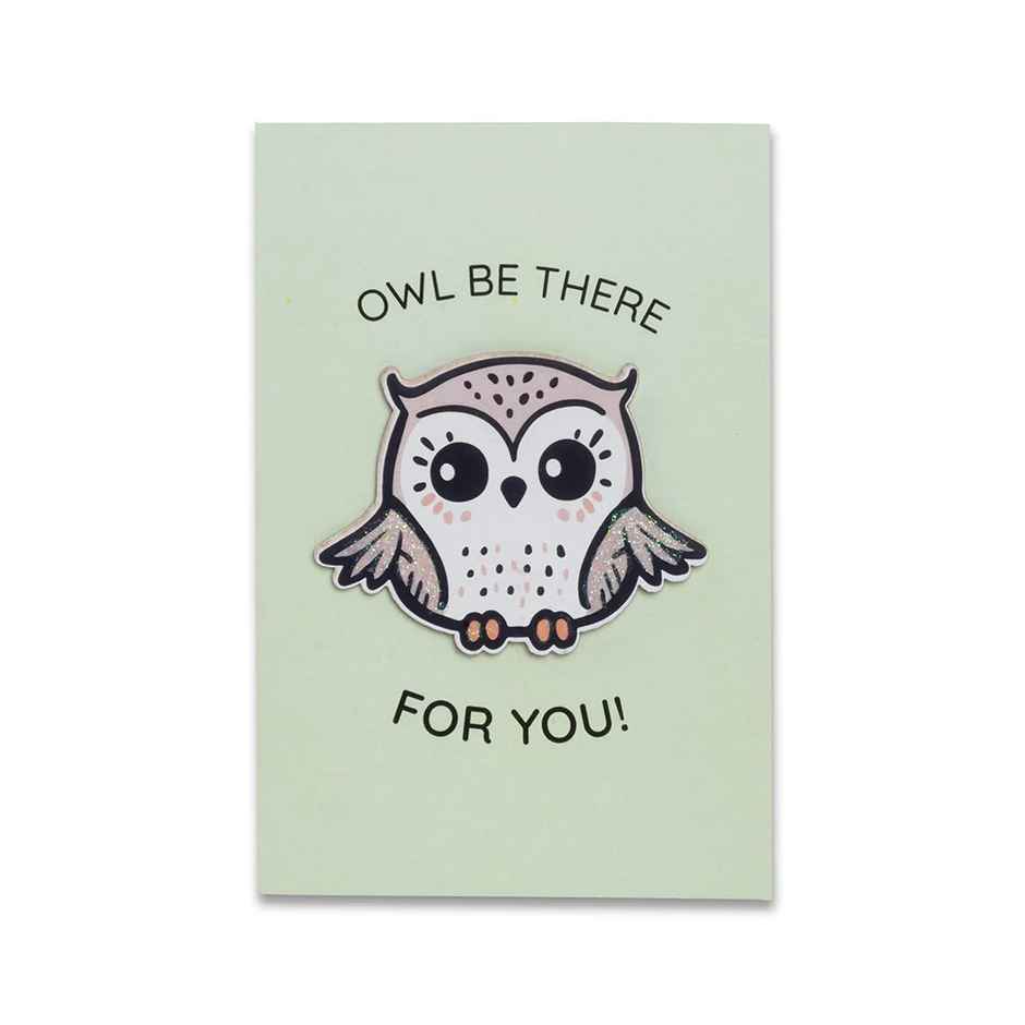 Itsy Bitsy 3d Greeting Card & Envelope Owl Be There 4 x 6 Inch Approx 2 Pc Lb