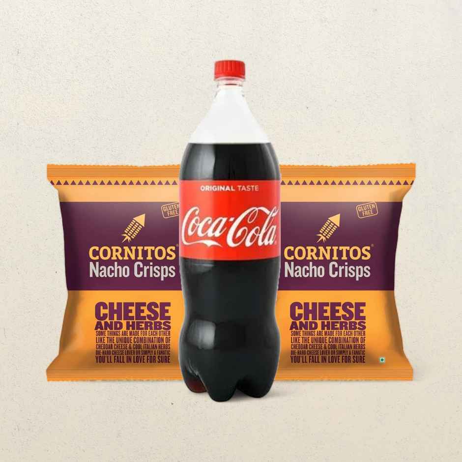 Coke(2.25L) & Cornitos Cheese & Herbs Nachos(55g) Combo