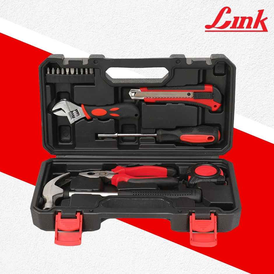 Link Prabal 16-Piece DIY Hand Tool Kit - Includes Plier | Wrench | Hammer & More