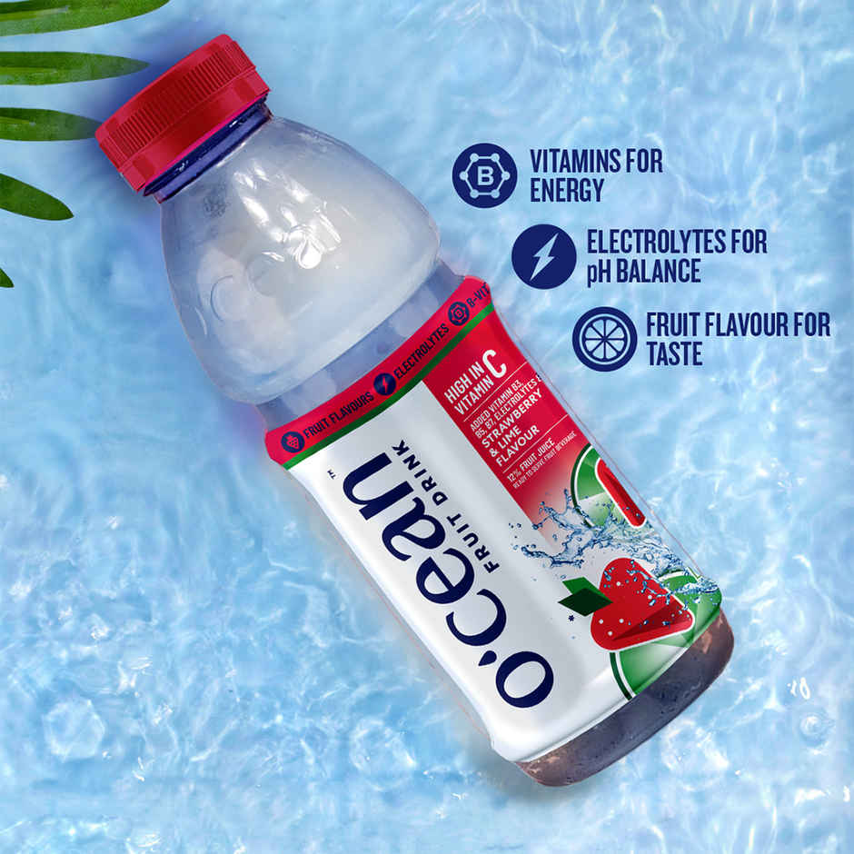 O'cean Beverages Strawberry and lime Water