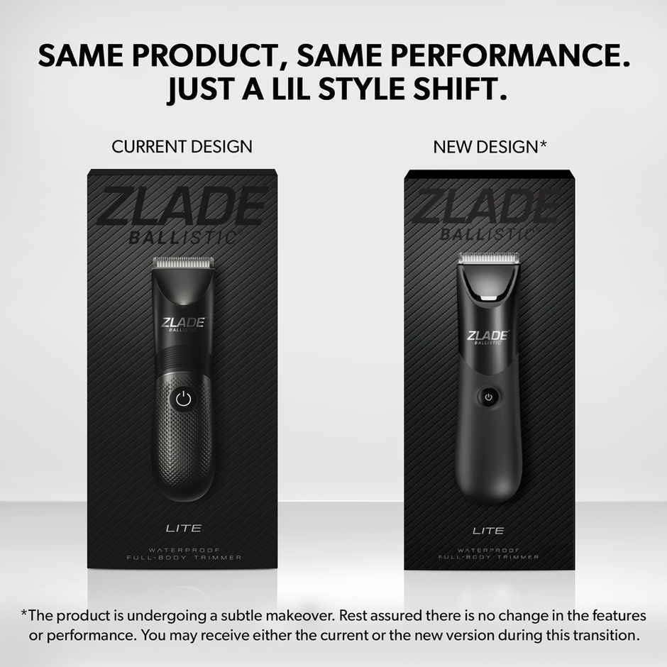 Zlade Ballistic Lite Full-Body Trimmer | Beard, Body & Balls | AAA Battery Operated Cordless Trimmer
