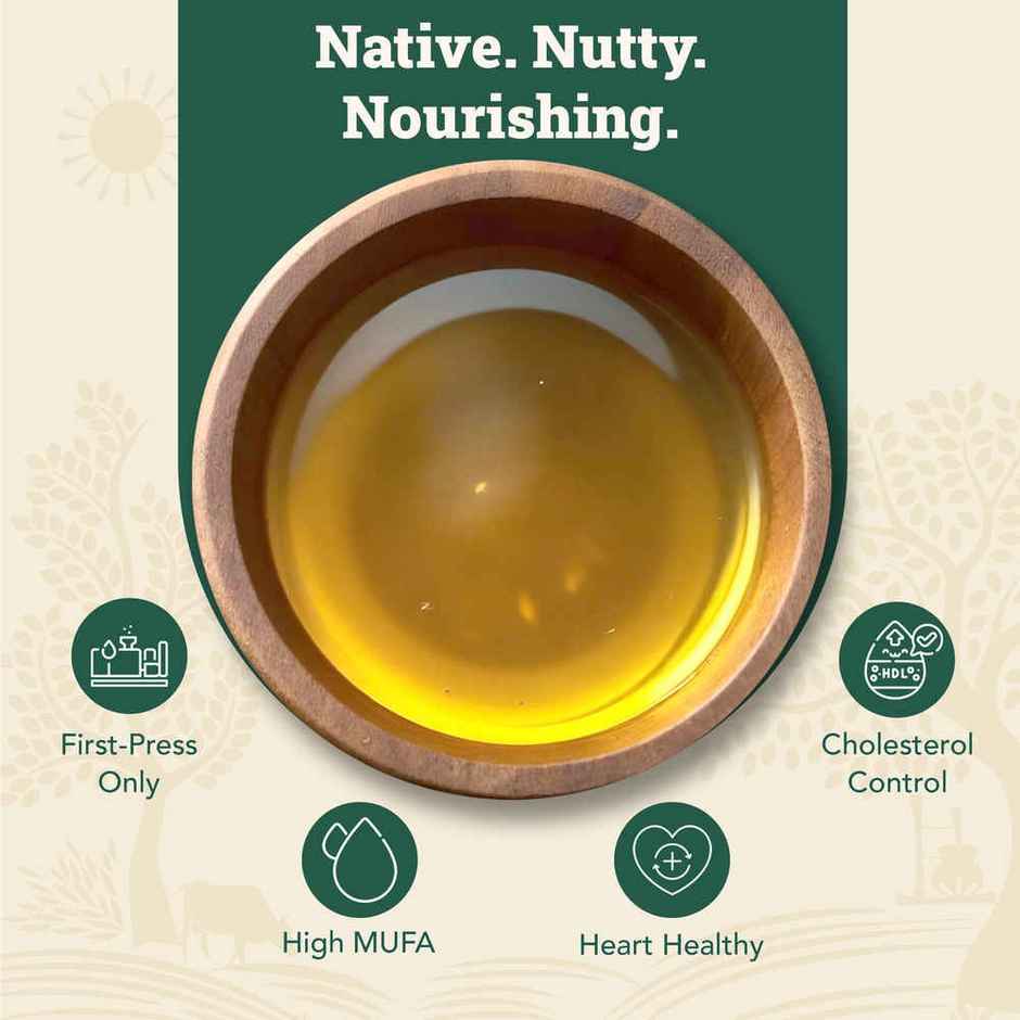 Anveshan Groundnut (Peanut) Wood Pressed Oil | Healthy Cooking Oil