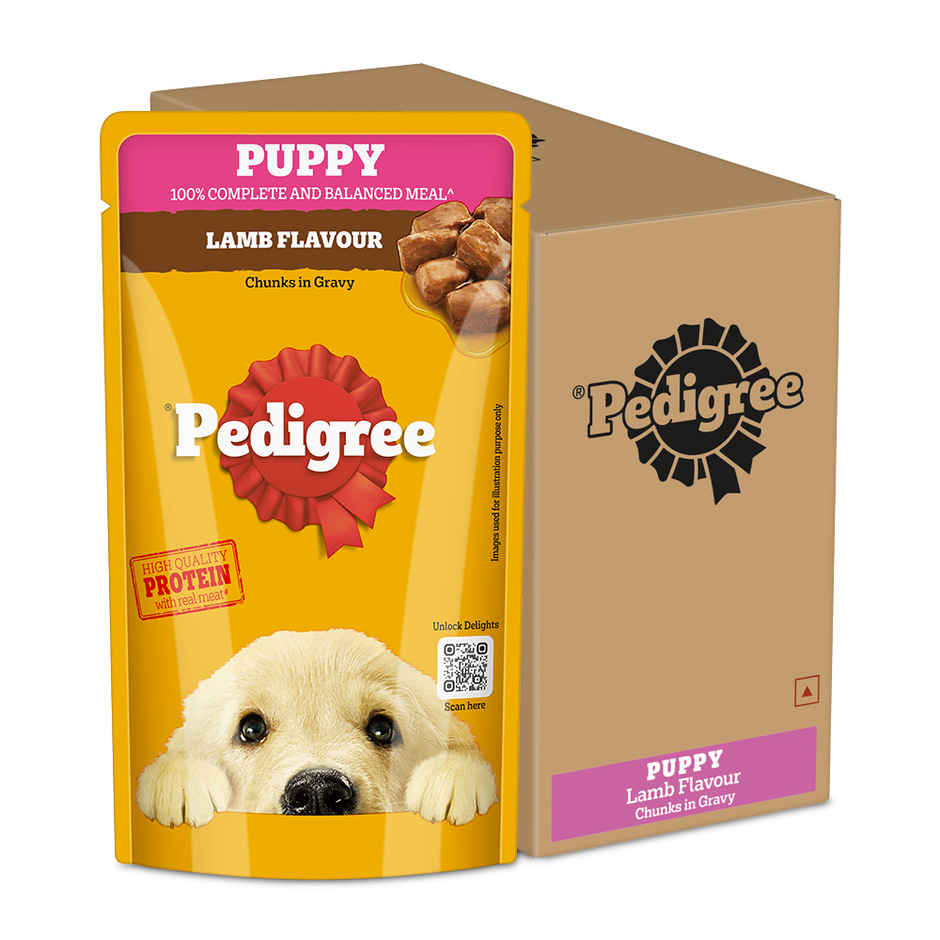 Pedigree Puppy Lamb Flavour Chunks In Gravy Wet Dog Food