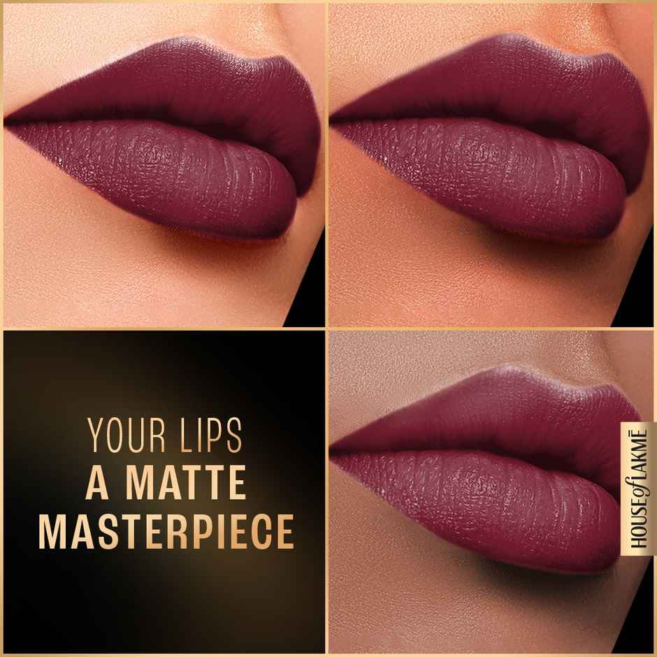 Lakme Forever Matte Liquid Lip, 16hr Lipstick, Lightweight & transferproof | Red Sangria