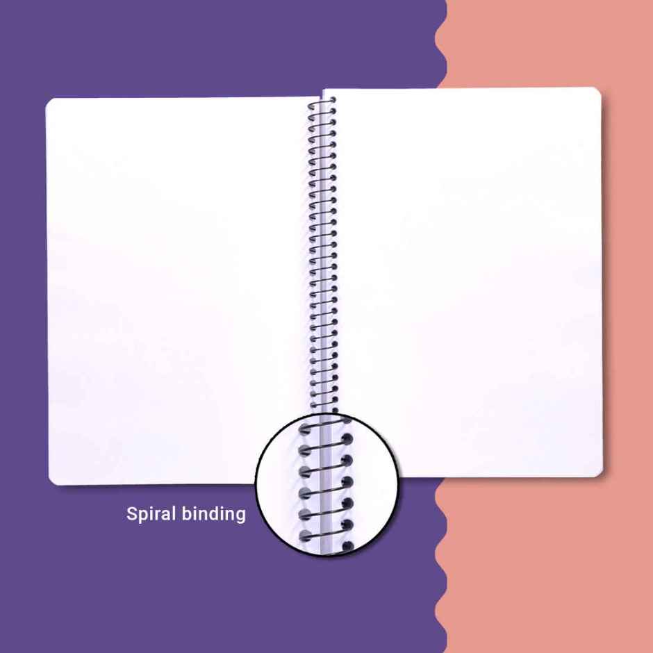 Navneet Youva Spiral Bound Unruled Notebook (400 Pages, A4 Size 21 cm x 29.7 cm, Colour May Vary)