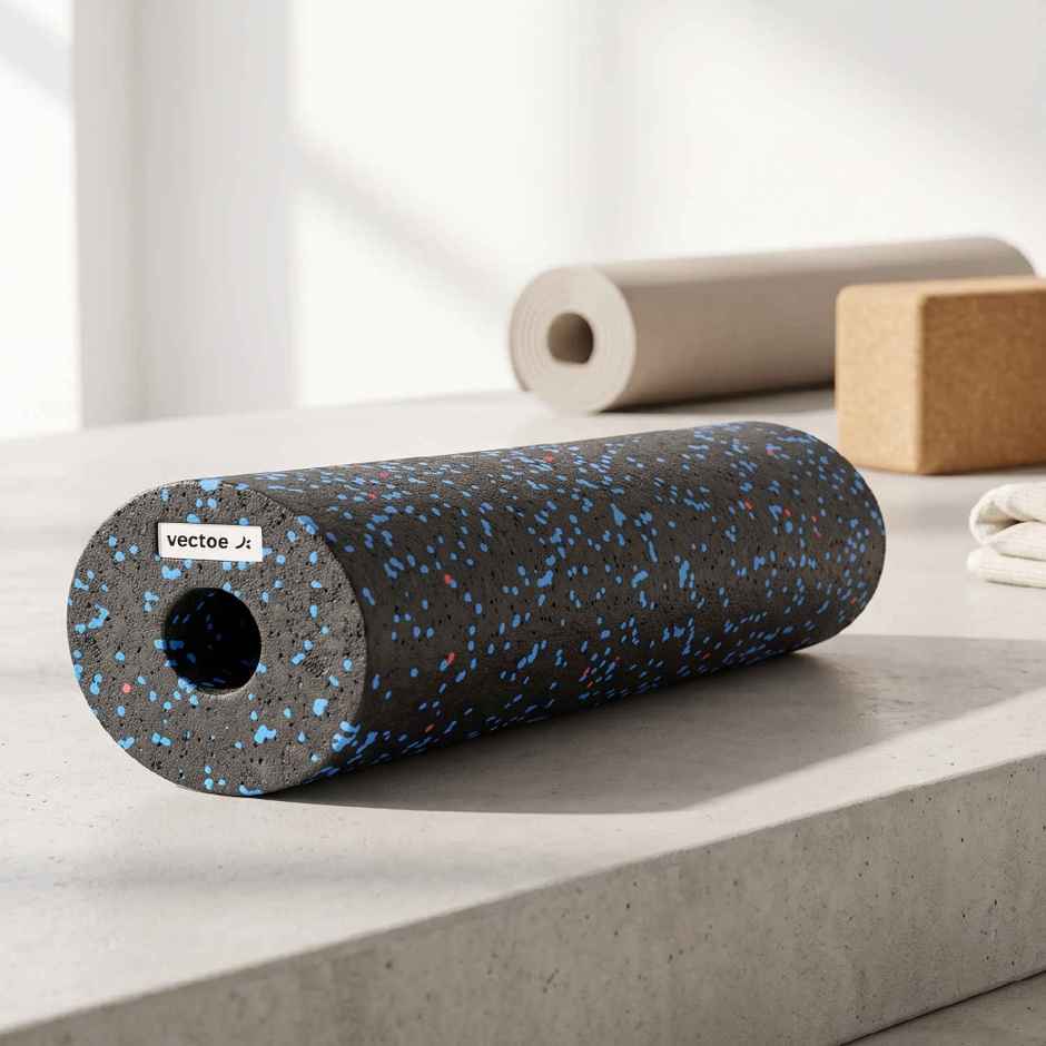 Vector X Foam Roller for Deep Tissue Massage | Sore Muscle Pain Relief | Pre & Post Exercise Workout Recovery | 33 x 15 cm