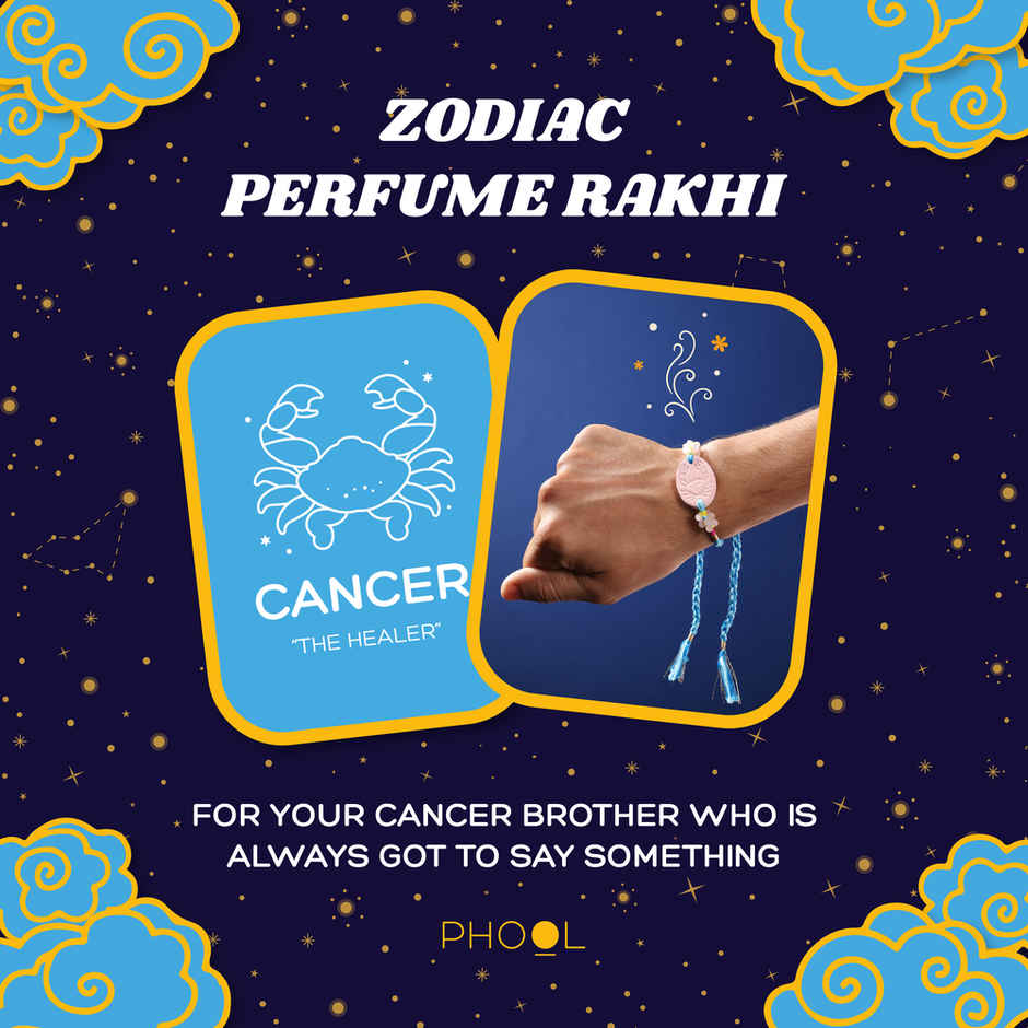 Zodiac Cancer Rakhi for Brother (Phool)