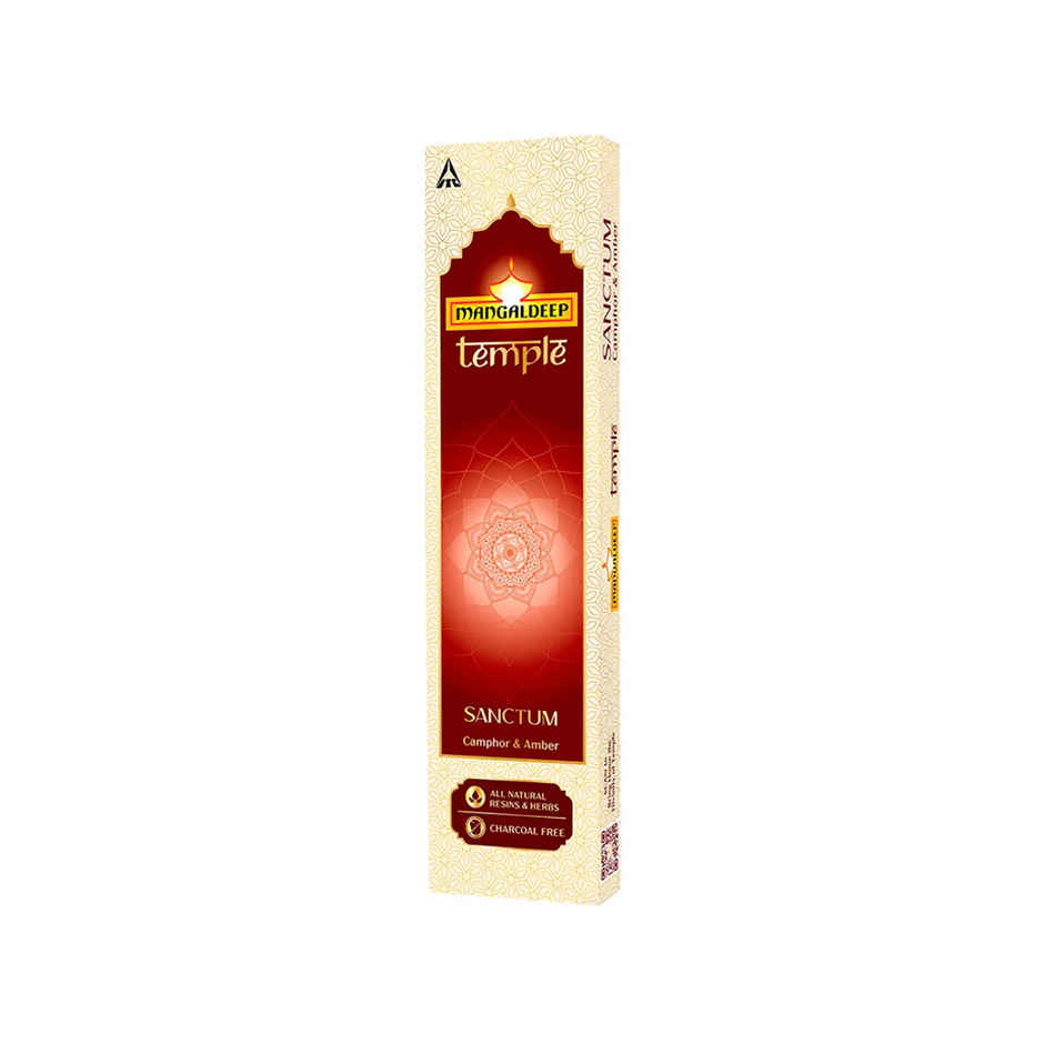 Mangaldeep Temple Sanctum with Camphor & Amber Infused Fragrances | Hand Rolled Premium Incense