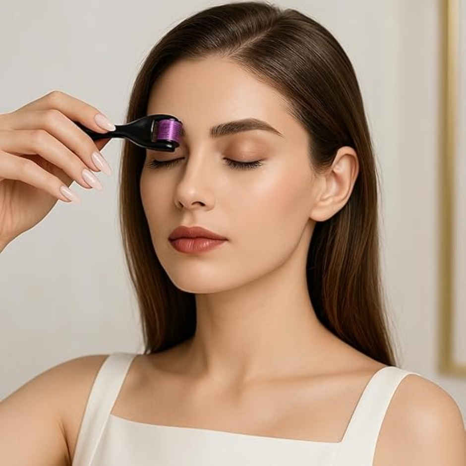 Bronson Professional Derma Roller 0.5mm For Hair & Beard Growth | 540 Titanium Micro Alloy Needles